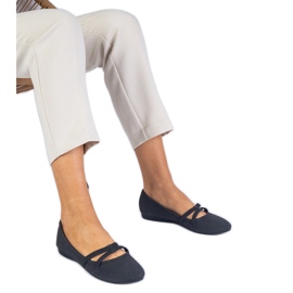 Sorte kvinders ballerinaer lavet af Matt Eco -Leather