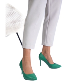 Grøn klassiske Eco -Leather Pumps