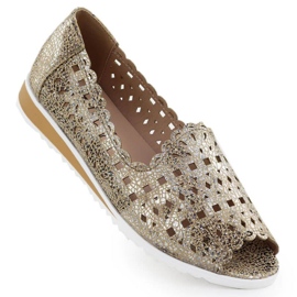 Openwork Shoes Open Toe Jezzi ASA135-1 Guld gylden