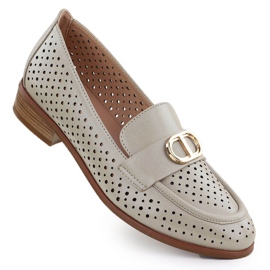 Kvindesko Openwork Golden Loafers Vinceza 58516 gylden