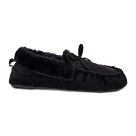 Kvinders loafers med sort pels