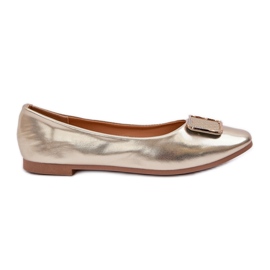 Eco Leather Ballerinas med en gylden dekoration