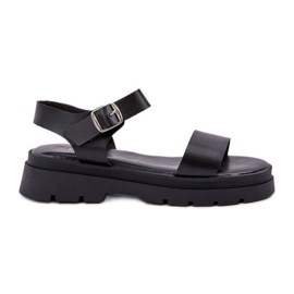 Kvinders sandaler på platformen sort
