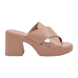 Lightwear Flip -Flops på Eco Leather Post beige