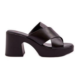 Lightwear Flip -Flops på Eco Leather Pillar Black sort
