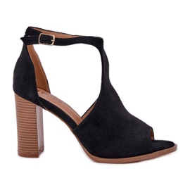 Sandaler på Eco Suede Post sort