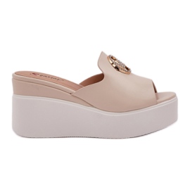 Affinder med en let perle dekoration beige