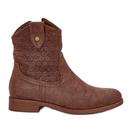 S.Barski Flathælede openværkstøvler S. Barski Hy51-063 Brown brun