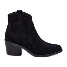 Cowboy Boots til Eco Suede Oliazowe S.Barski Hy51-061 Sort