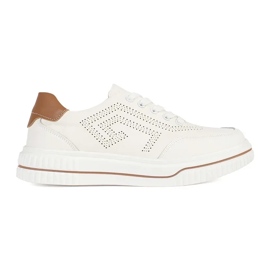 Goodin Hvid stansende læder sneakers
