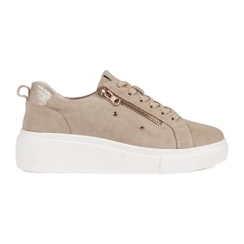 Goodin Beige sneakers med tyk sål