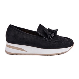 Moccasins på en delikat øko -kile sort