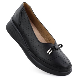 Sko på Vinceza 7896 Black Openwork Platform sort