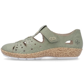 Kvinders sko med velcro, Openwork Green Rieker 44852-52 grøn