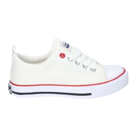 American Club Børns White Classic bundet amerikansk LH25 -sneakers hvid