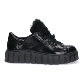 Kvinders lædersko Pollonus Black Pour 5-1578-005 sort