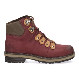 Olivier Women's Leather Pollonus Burgundy 5-0958-013 rød