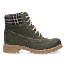 Polbut Solid Leather Women's Boots Pollonus Green 5-0739-007 grøn