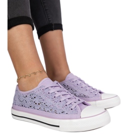 Violet Openwork Women's Sneakers