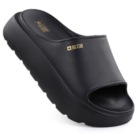 Big Star Kvinders sportsflip flops på en tyk sål sort stor stjerne RR274A567