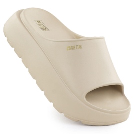 Big Star Kvinders sportsflip flops på en tyk sål beige stor stjerne RR274A569