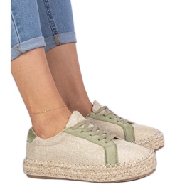 Grønne kvinders blonder -op Espadrilles