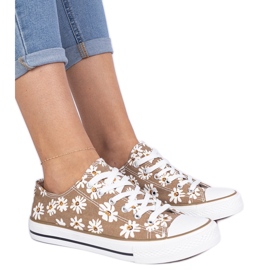 Brown Women's Fabrics med blomster brun