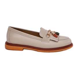 S.Barski Læder elegant fladhælede loafers S. Barski LR51-768 Beige