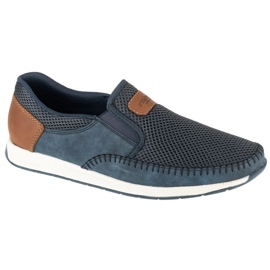 Rieker Moccasins 11954-14 Navy Blue Shoes blå