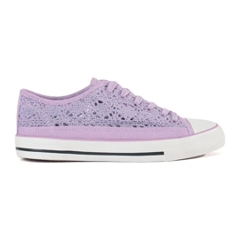 Violet Openwork bundet sneakers lilla