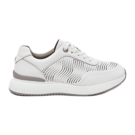 S.Barski Lædersportsko Sneakers Women's S. Barski LR51-551 White hvid