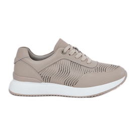 S.Barski Lædersportsko Sneakers Women's S. Barski LR51-551 Beige