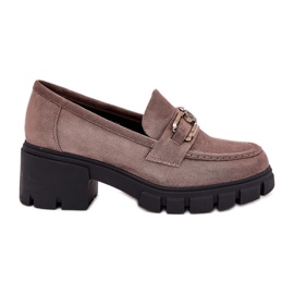 Vinceza Eco Suede Kvinders sko med dekoration Vincez 39921 Dark Beige