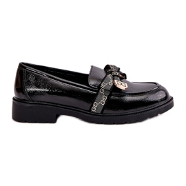 S.Barski Malede kvinders loafers med buer S. Barski Hy42-331a sort