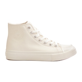 Kvinders isolerede sneakers med Eco-Leather Big Star OO274932 hvid