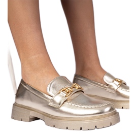 Golden Elegant Ecosha Loafers gylden