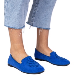 Blue Women's Ecosam og Embroidery Ballerinas blå