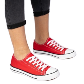 Røde klassiske kvinders sneakers