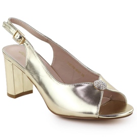 Kvinders sandaler på posten Metallic Golden Jezzi 6985 gylden