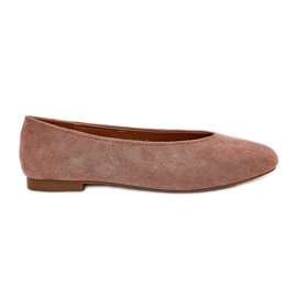 Klassiske ballerinaer med Eco Suede Khaki beige
