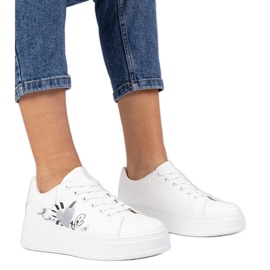 Hvide sneakers Women's Sports Sneakers med tryk