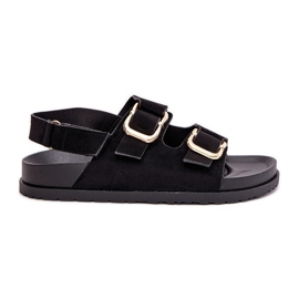 Kvinders sandaler med sorte klemmer