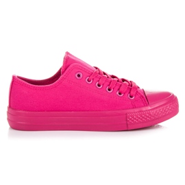 Bundet lave sneakers lyserød