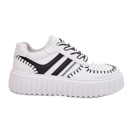 Kvinders sneakers på platformen hvid og hvid