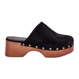 Kvinders træsko med Eco Suede Blacks sort