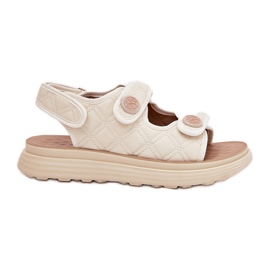 Kvinders sandaler med dekorative detaljer til beige
