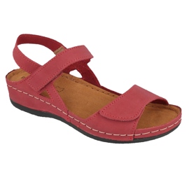 Befado Women's Leather Sandals 158d286 Bourgogne rød