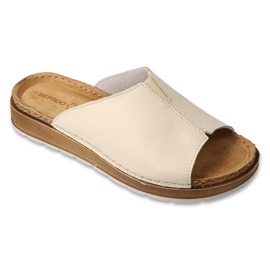 Befado Kvinders læder hjemmesko 158d279 beige