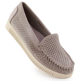 Moccasins Openwork Loose Beige Potocki 25-11316