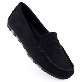 Moccasins Women's Black Evento 7673 kvindes ruskind sort
